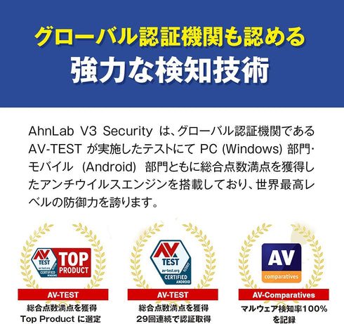 アンラボ V3セキュリティ 3年6台